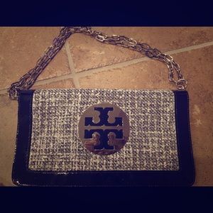 Tweed Tory Burch shoulder bag